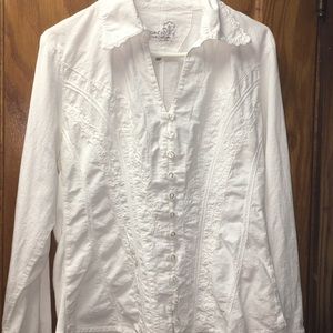 Inca Cottons 100% Cotton Women's White Blouse